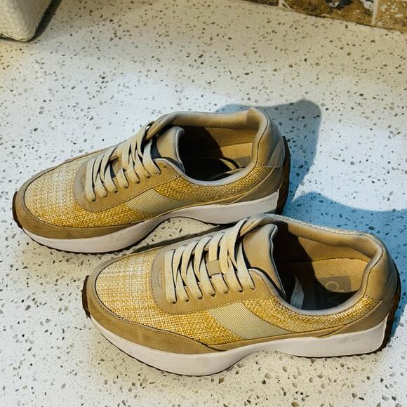 Tan and White Memory Foam Sneaker - Picture 4 of 11